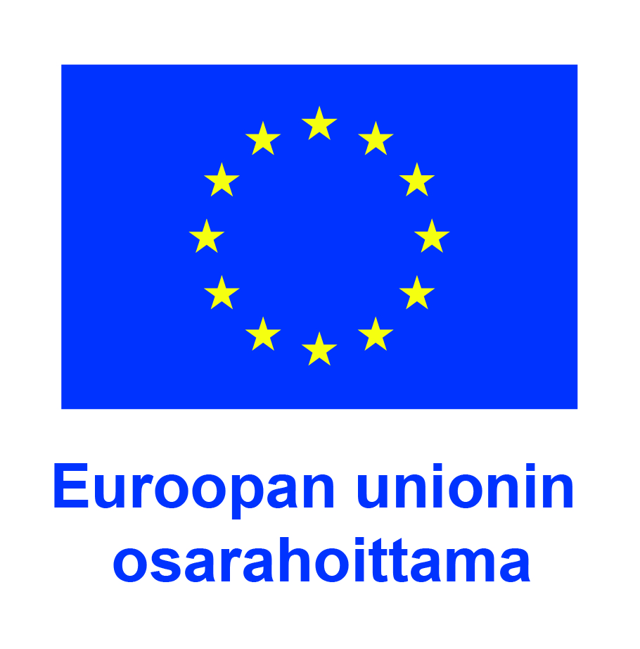 EU-lippu ja alla teksti Euroopan Unionin osarahoittama.